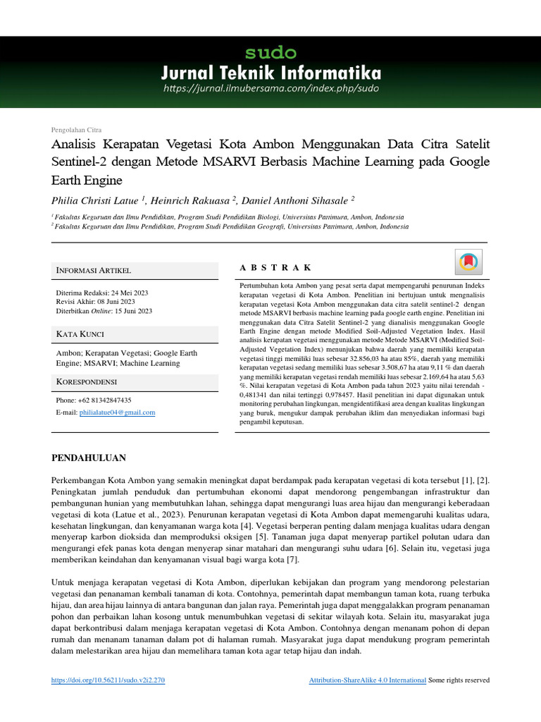 68 77+Analisis+Kerapatan+Vegetasi+Kota+Ambon+Menggunakan+Data+Citra ...