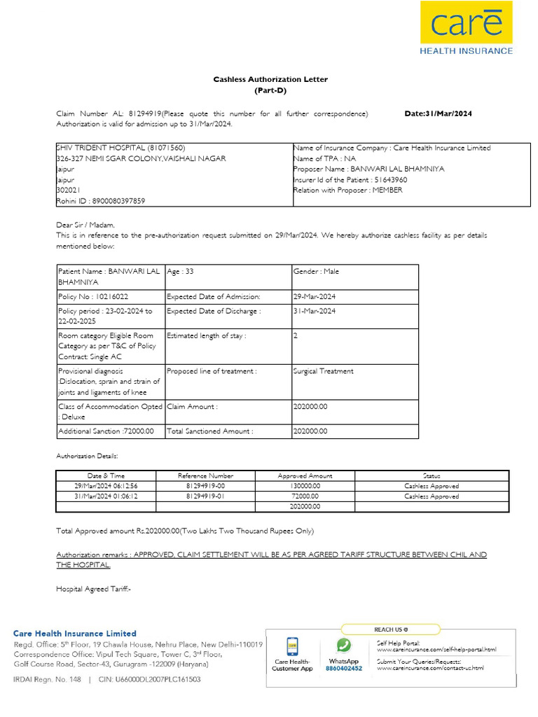 Document 11042024220443 | PDF | Insurance | Hospital