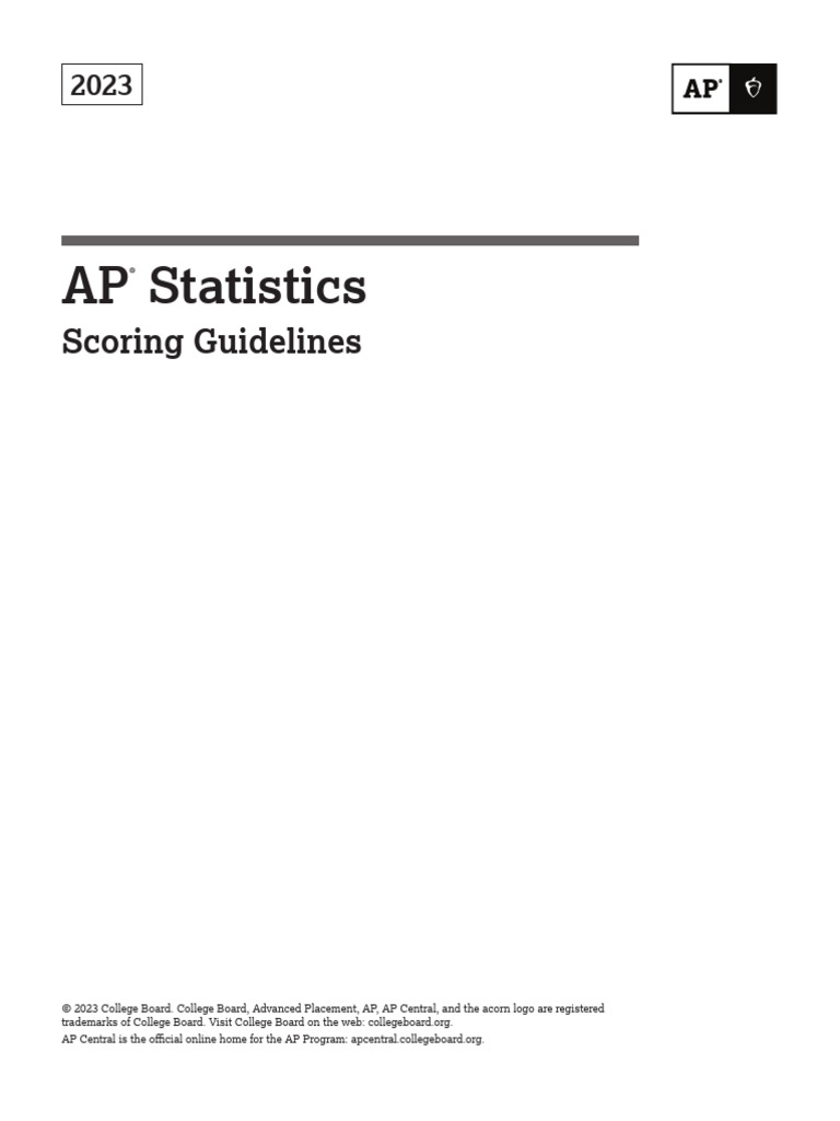 Ap central ap statistics 2023 scoring guidelines pdf statistical