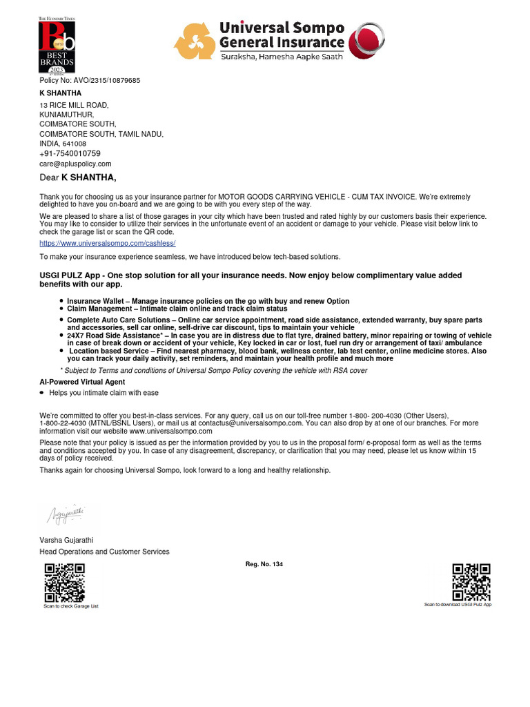 Policy-document (1) | Download Free PDF | Insurance | Deductible