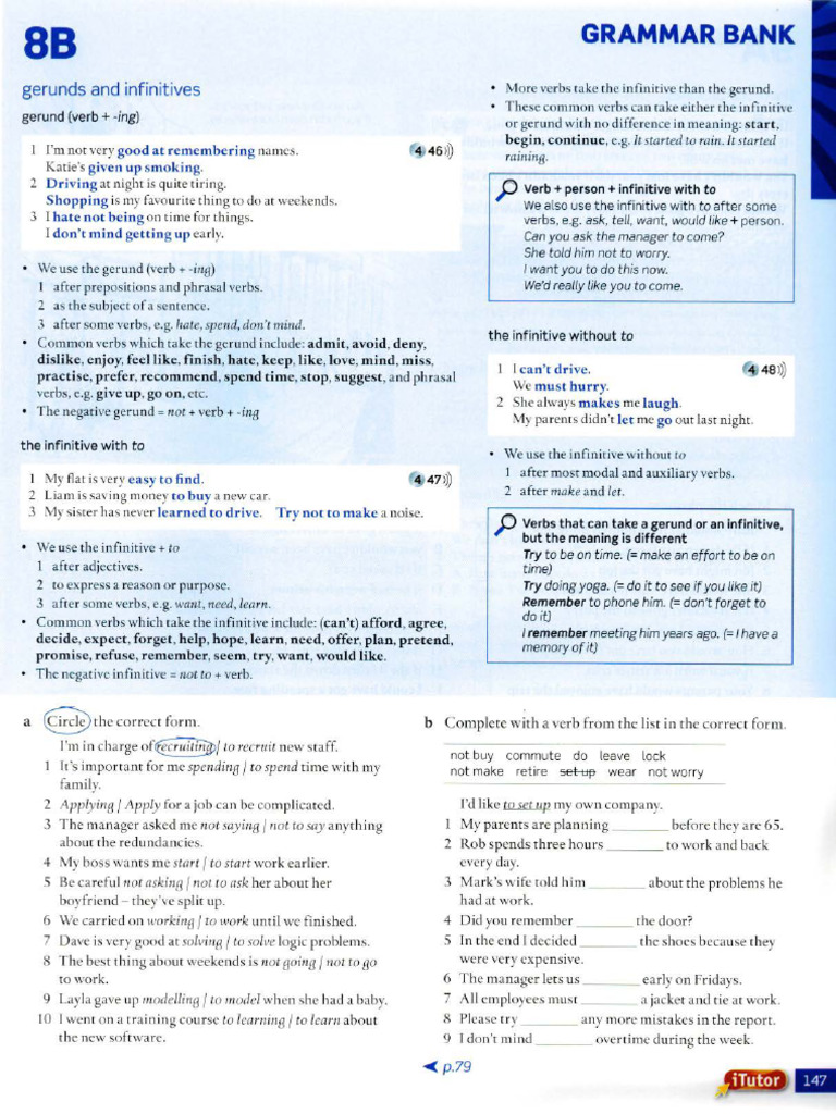 Gerunds and Infinitives Explained | PDF | Verb | Linguistic Typology