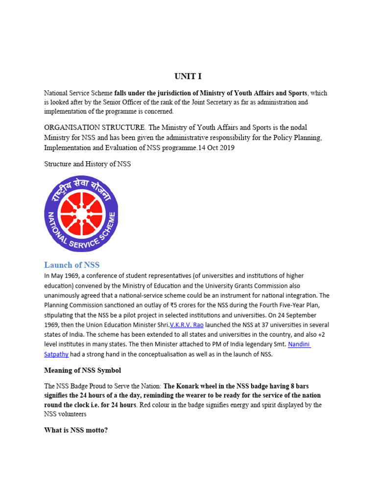 Understanding the National Service Scheme | PDF | Social Psychology