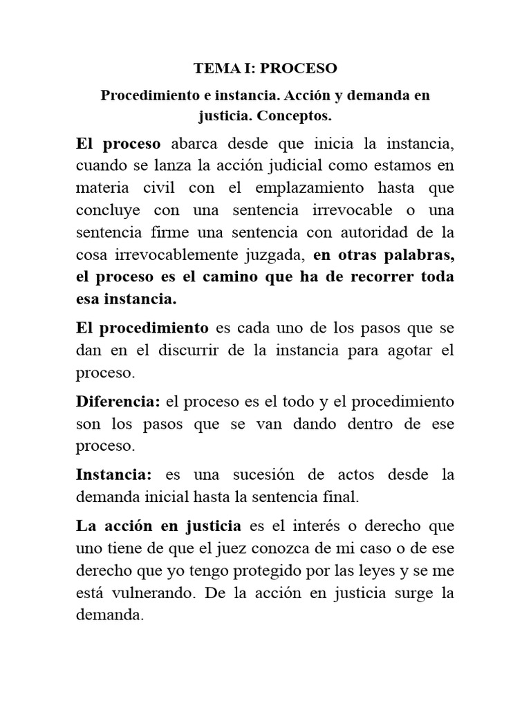 Proceso y Demanda en Justicia Civil | PDF | Demanda judicial ...