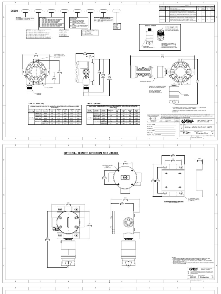 S5000 Gas Detector Wiring Guide | PDF | Sensor | Relay