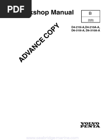 Volvo Penta D4-260 Workshop Manual