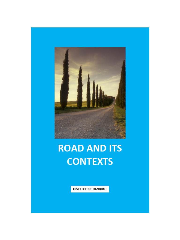 ROAD AND ITS CONTEXT | PDF | Interchange (Road) | Road