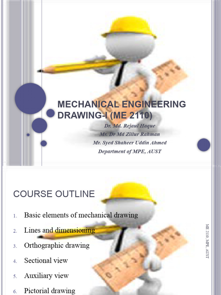 Mechanical Drawing Course Outline | PDF | Mathematical Concepts ...