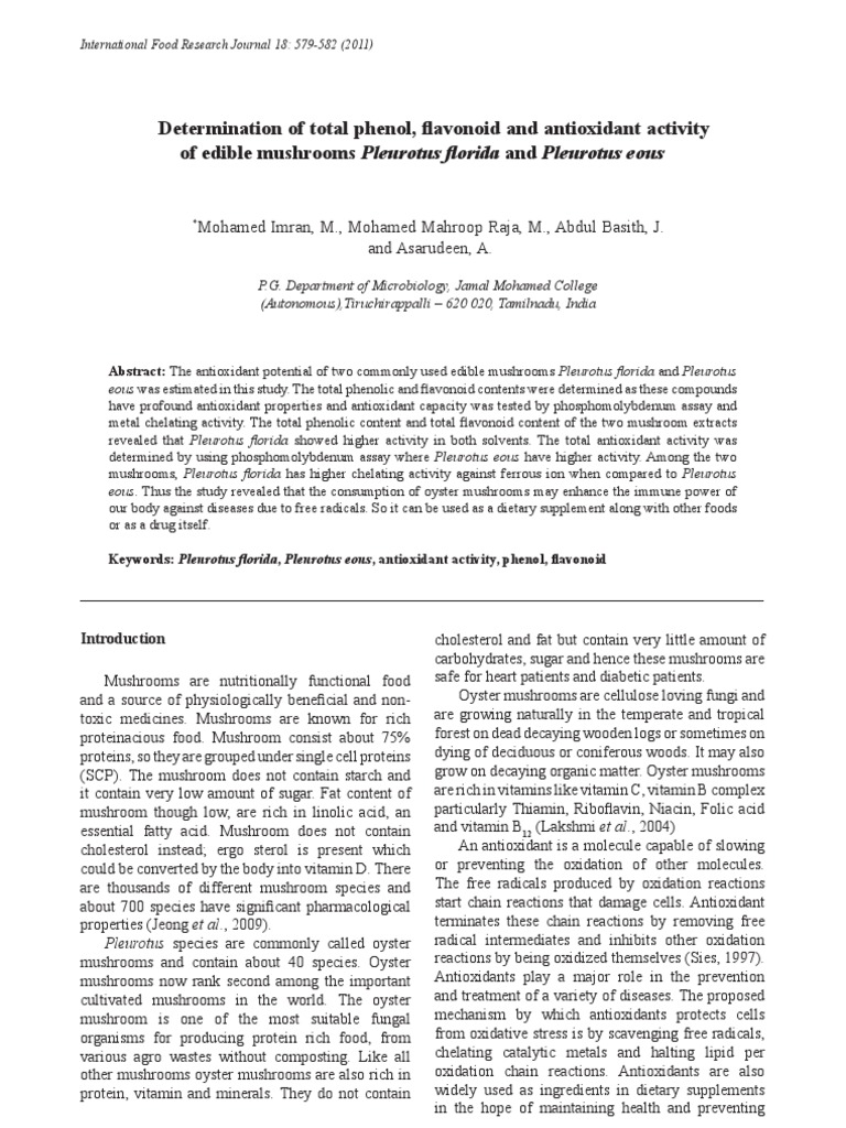Determination of Total Phenol, Flavonoid and Antioxidant Activity | PDF ...