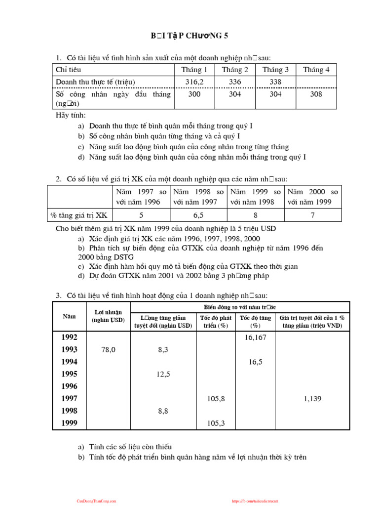 Nguyen-Ly-Thong-Ke-Kinh-Te - Bt-Chuong-5 - (Cuuduongthancong - Com) | PDF