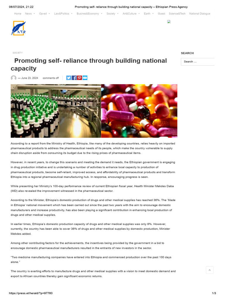 Photo inspiration: Fresh Look at Promoting Self Reliance Through Building National Capacity