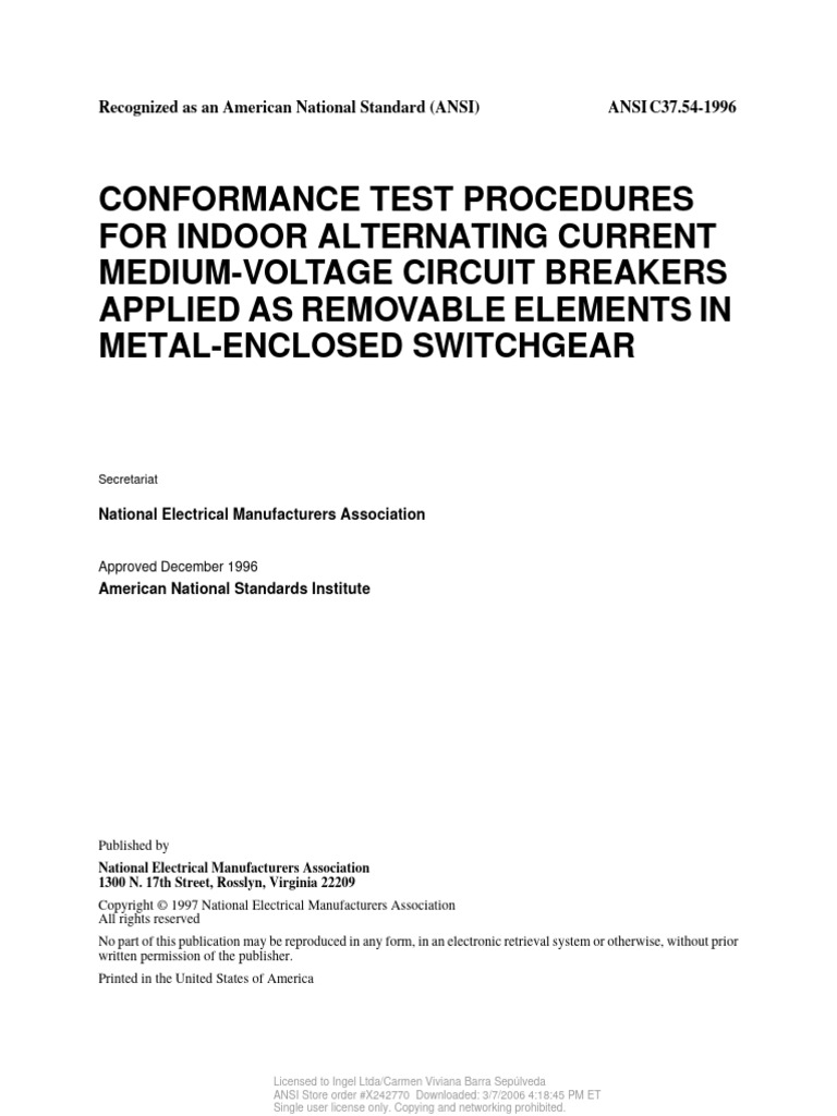 Ansi c37 1 54 1996 test interruptores media tension pdf electric