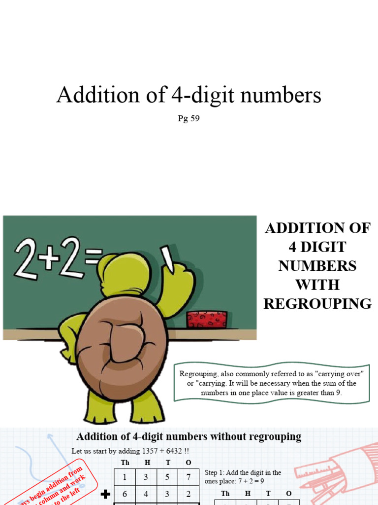 Addition of 4-Digit Numbers PG 59 | PDF | Arithmetic | Mathematics