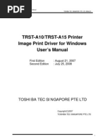 TRST-A10/TRST-A15 Printer Image Print Driver For Windows User's Manual