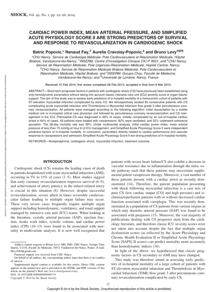 Cardiac power index mean arterial pressure and 5 download free pdf