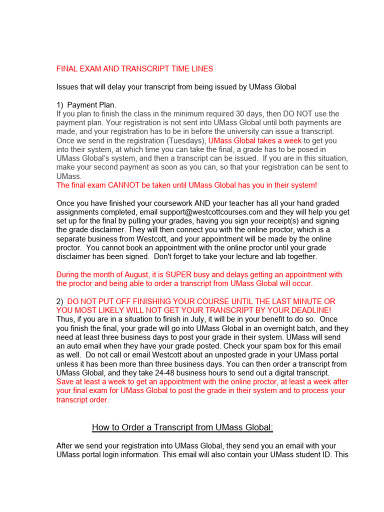 UMass Global Transcript Ordering Guide | PDF | Login | Password