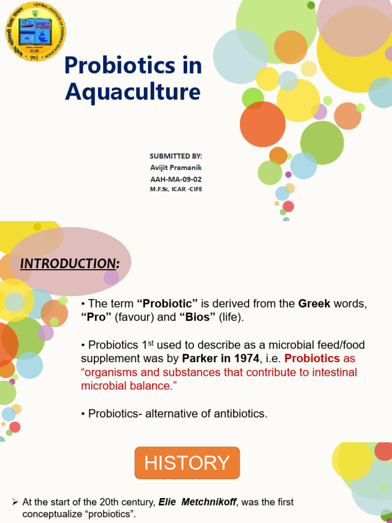 Probiotics in Aquaculture: Benefits & Methods | PDF | Probiotic | Bacteria
