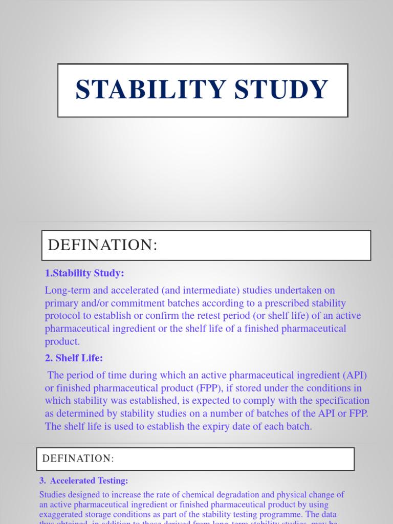 Stability Studies in Pharmaceuticals | PDF | Wellness
