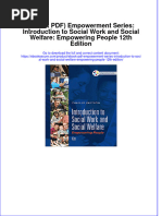 Ebook Download (Ebook PDF) Empowerment Series: Introduction To Social Work and Social Welfare: Empowering People 12th Edition All Chapter