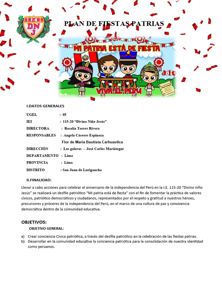 Plan de Fiestas Patrias PDF