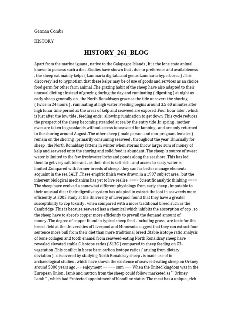 History 261 Blog | PDF | Home & Garden