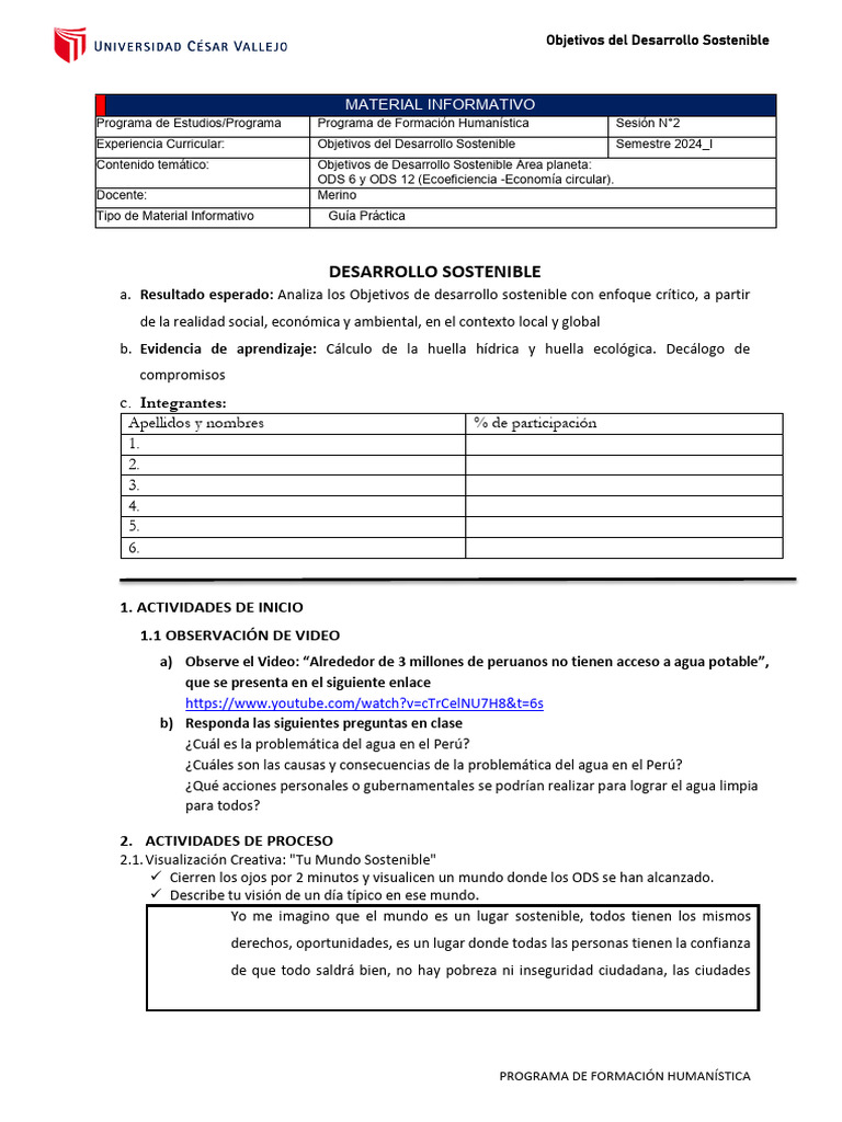 Decalogo Ods Pdf Desarrollo Sostenible Sustentabilidad