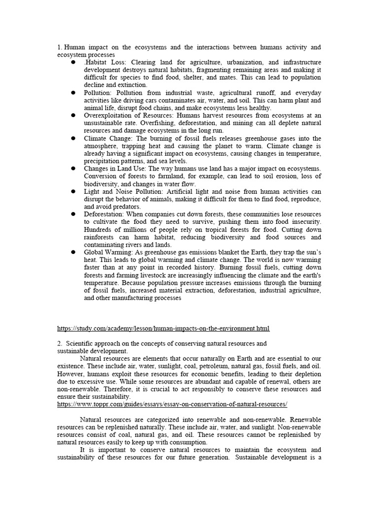 PPL and Ecos | PDF | Human Impact On The Environment | Deforestation