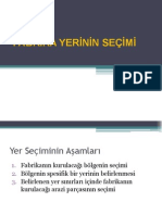 Fabrika Yerinin Seçimi