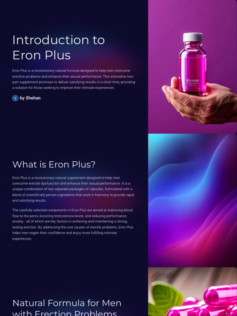 Eron Plus: Natural Solution for Erection Issues | PDF | Erectile ...