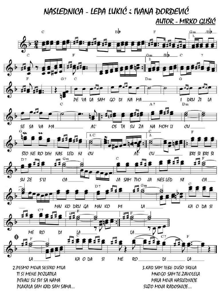 Lepa Lukic I Ivana Djordjevic Naslednica Pdf