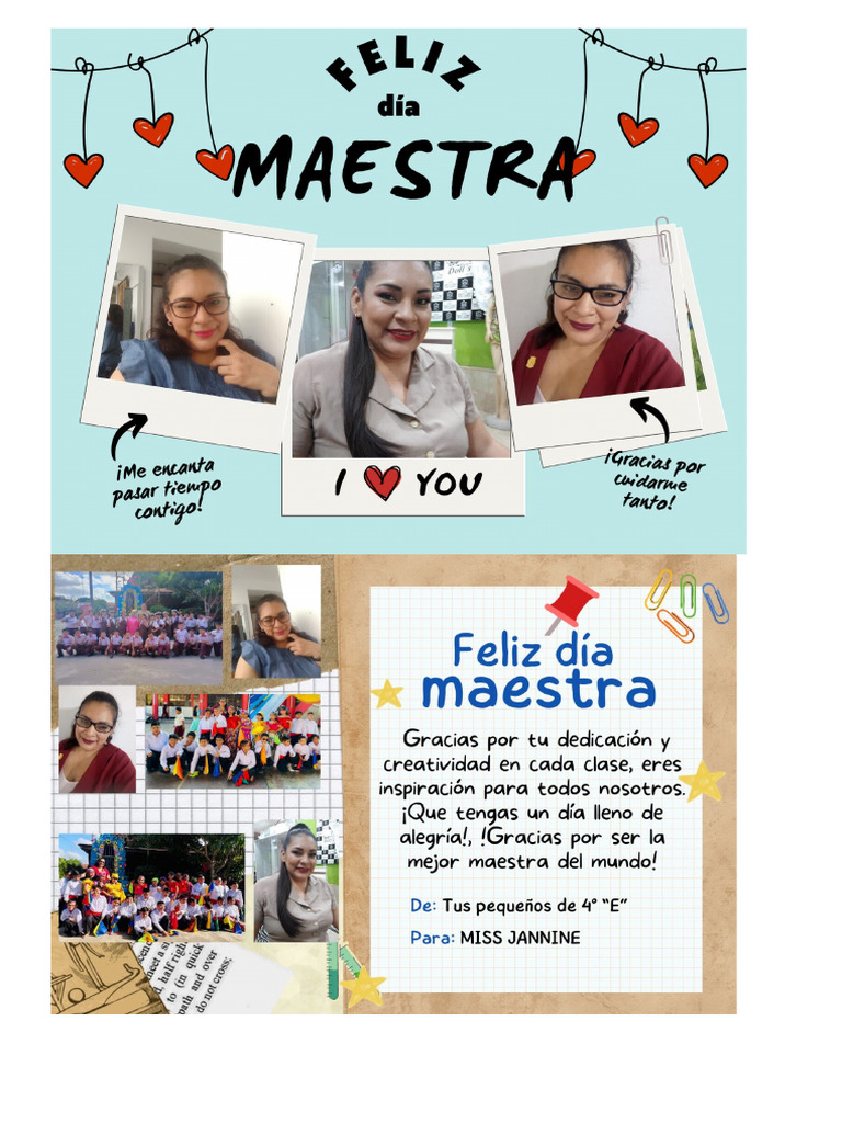 Tarjetas para La Maestra | PDF