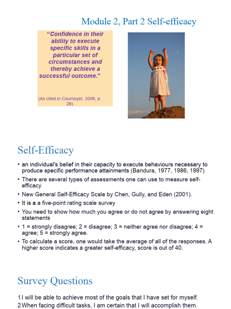 Understanding Self-Efficacy and Self-Concept | PDF | Self Efficacy ...