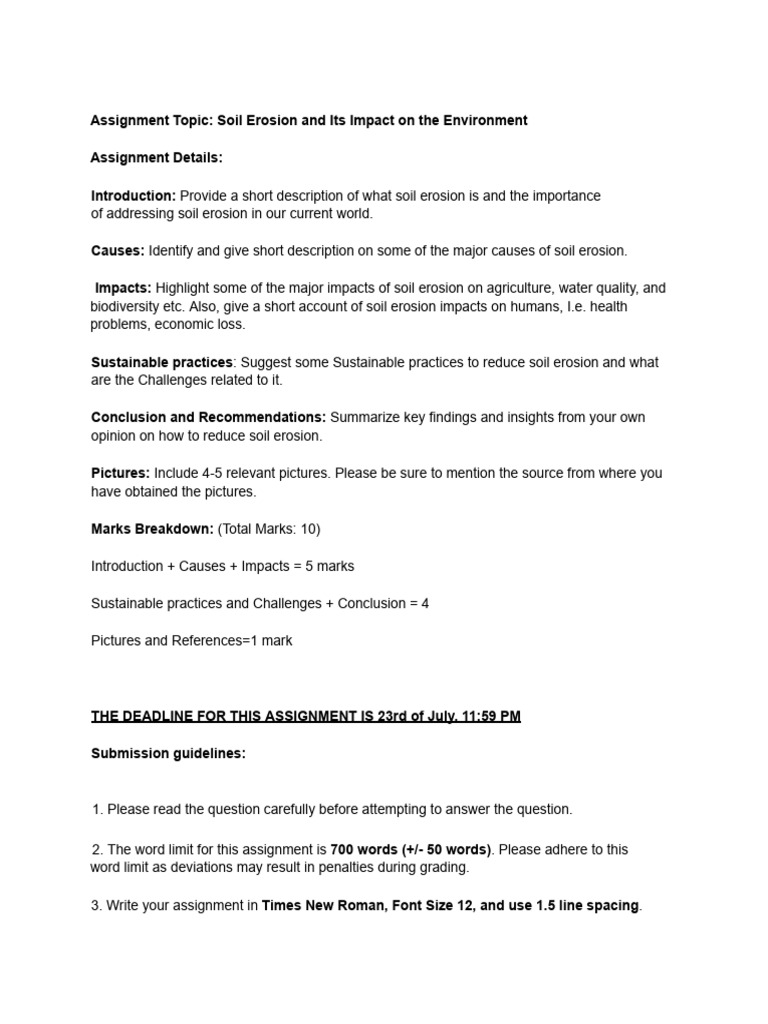 Summer 24 ENV103 Assignment 2 | PDF | Sustainability | Plagiarism