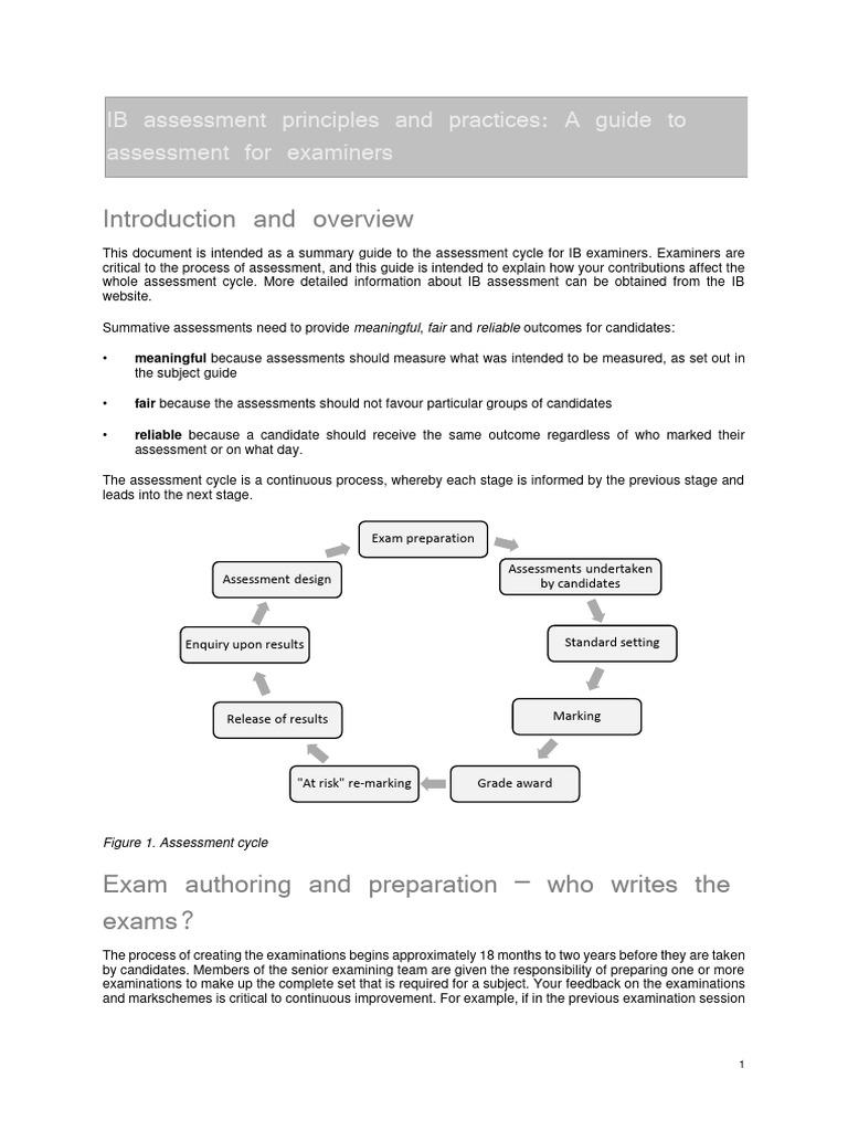 IB Examiner Assessment Guide | PDF | Educational Assessment | Cognitive ...
