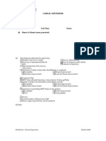 Clinical Supervision Form