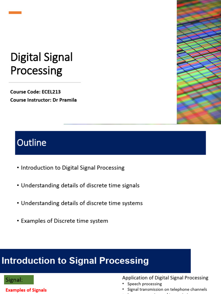 Digital Signal Processing PPT - Till April 1 2024 Lecture | PDF ...