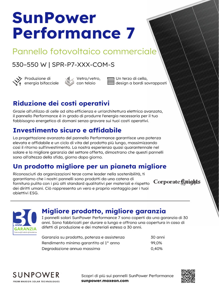 Sunpower Performance 7 SPR P7 530 550 | PDF
