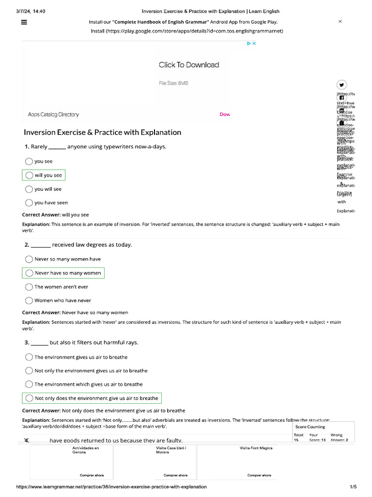 Inversion Unit 4 | PDF