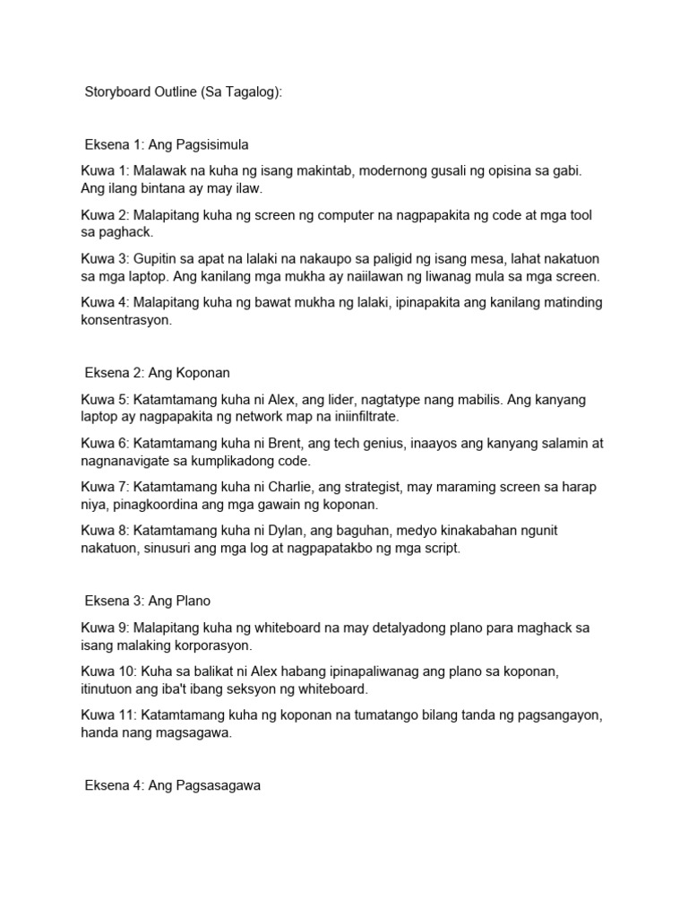 Storyboard Outline | PDF