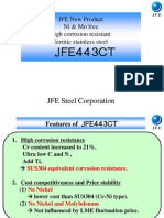 JFE Steel Corporation: JFE New Product Ni & Mo Free High Corrosion Resistant Ferritic Stainless Steel