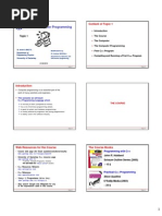 EEE145 Computer Programming: Content of Topic 1