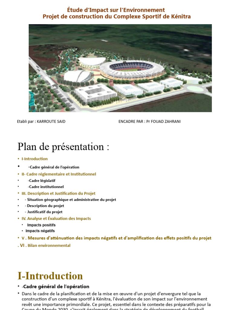 Impact Environnemental du Complexe Sportif | PDF | Environnement ...