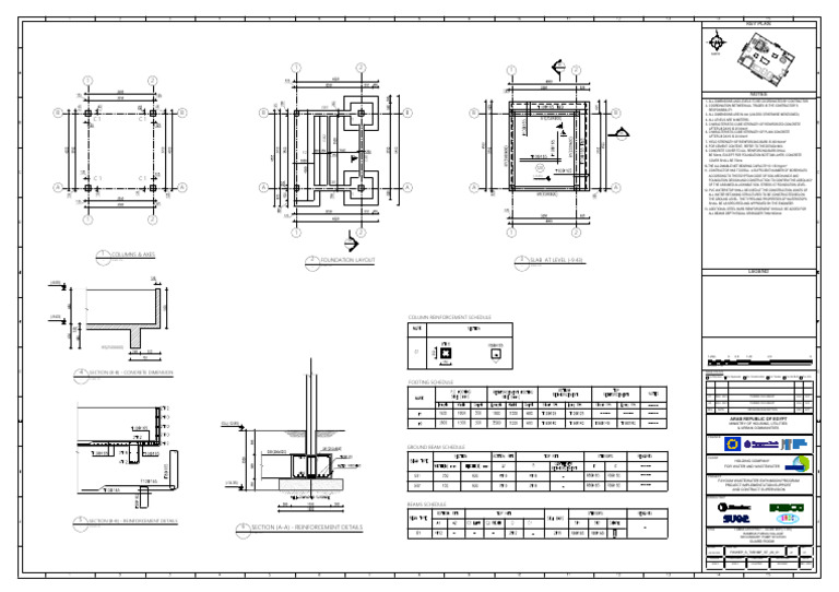 Foundation and Beam Reinforcement Schedule | PDF | Foundation ...