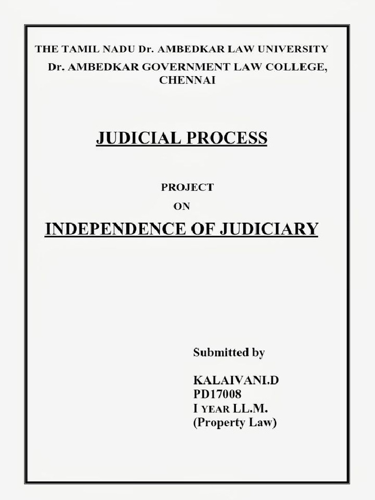 Judicial Prossess - Indepenence of Judicary PDF 20231016 15.12.31 | PDF