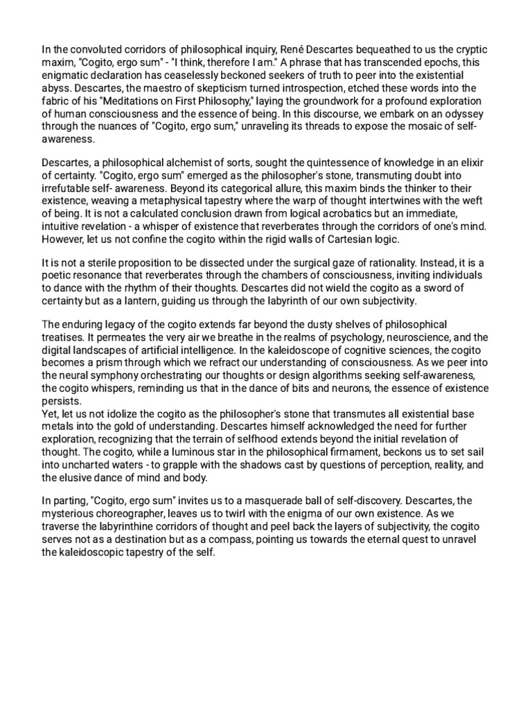 Descartes Pdf René Descartes Epistemology