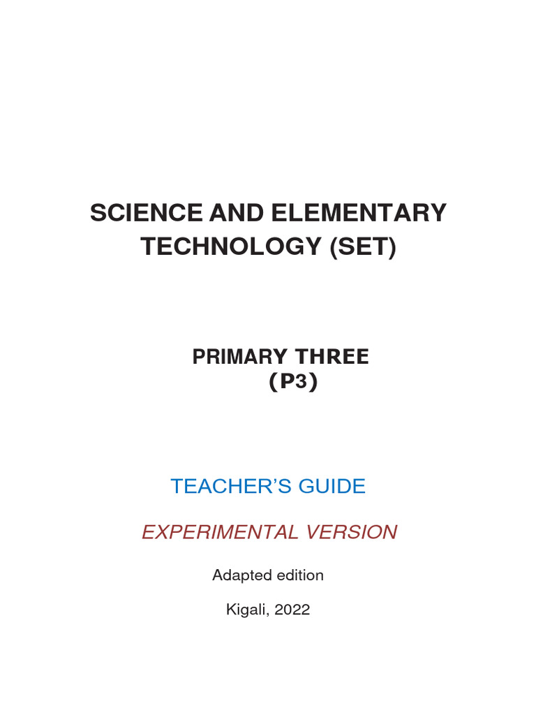 P3 Science Teacher's Guide 2022 | PDF | Educational Assessment | Learning