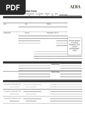 ADIA Employment Application FORM
