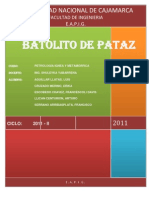 Batolito de Patáz: Características geológicas y mineralización