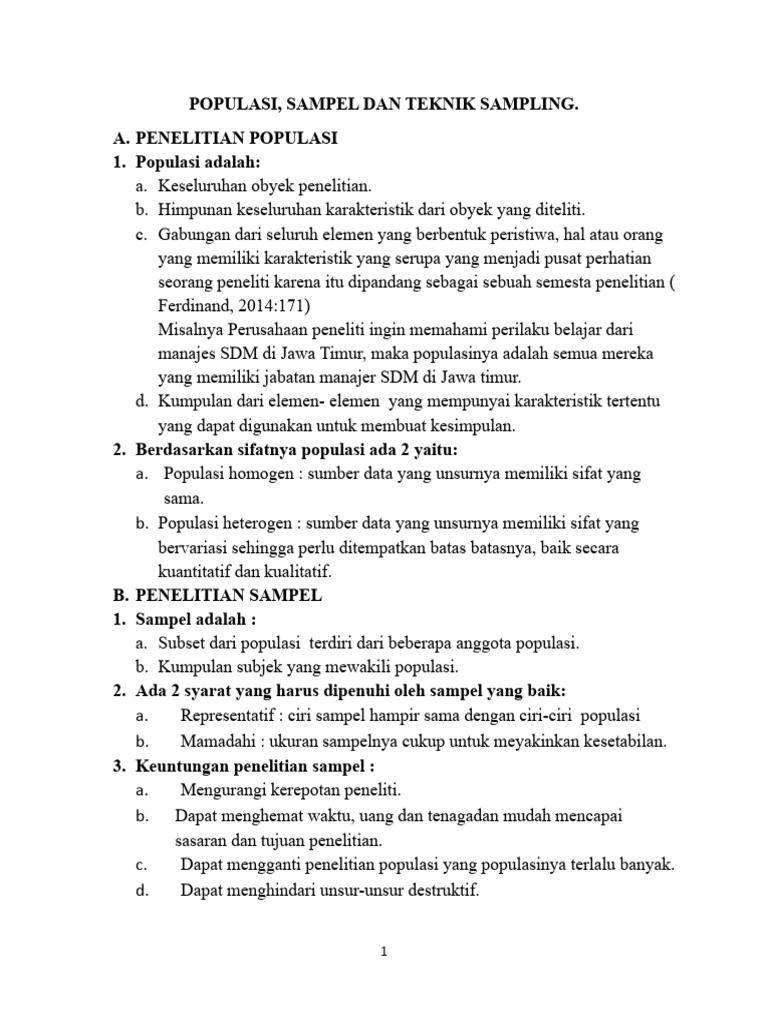 Teknik Sampling dalam Penelitian Populasi | PDF | Kesehatan Holistik