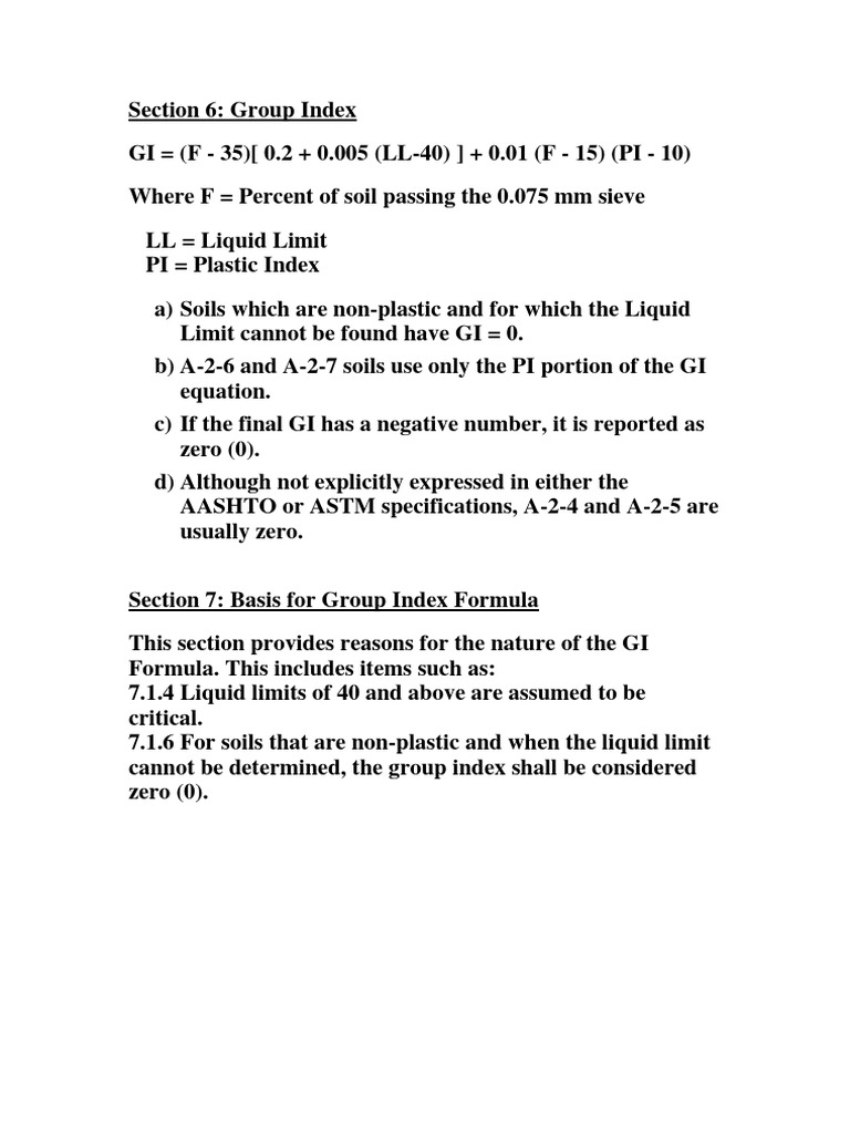 Aashto soil classification 2 group index 1 pdf