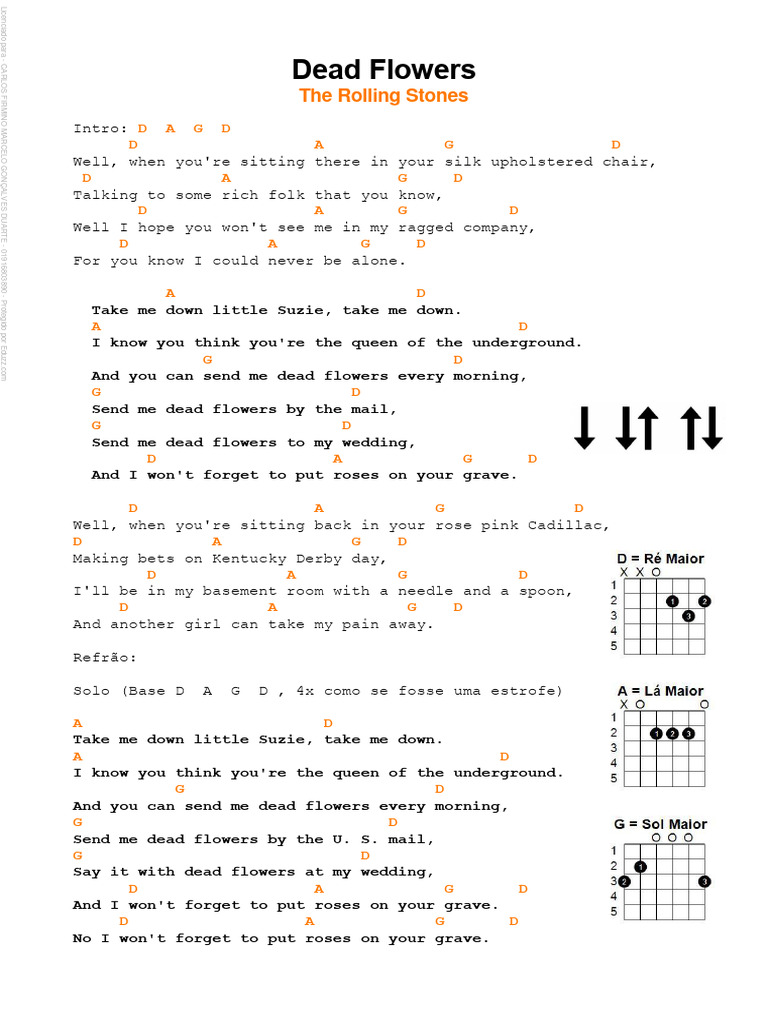 Dead Flowers the Rolling Stones Cifra PDF